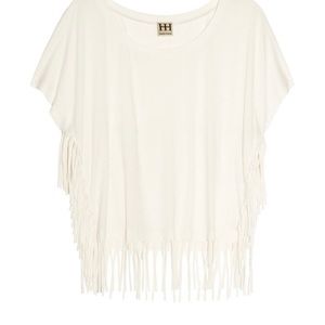 Haute Hippy fringe tshirt. Size large.